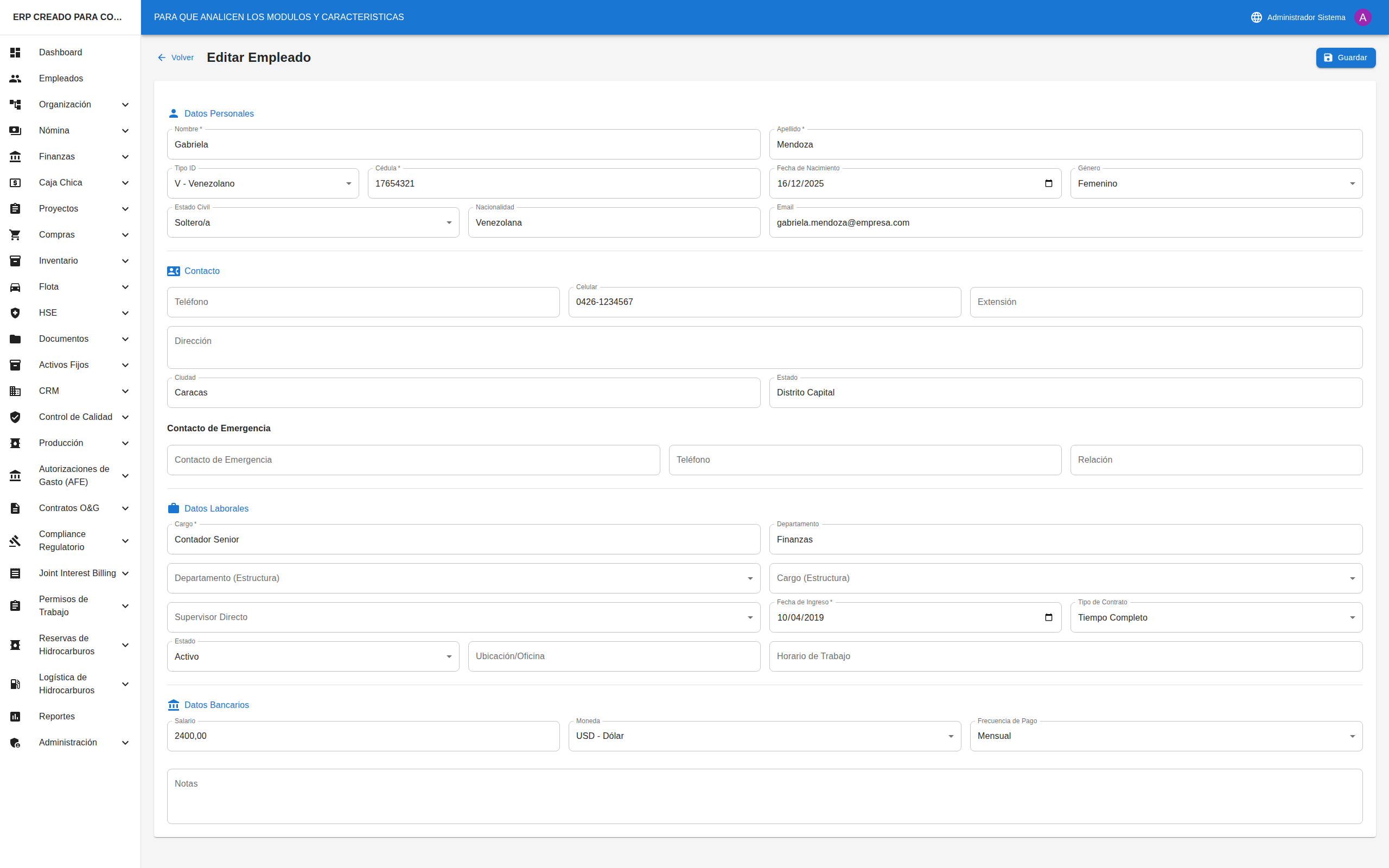 Formulario de Edición