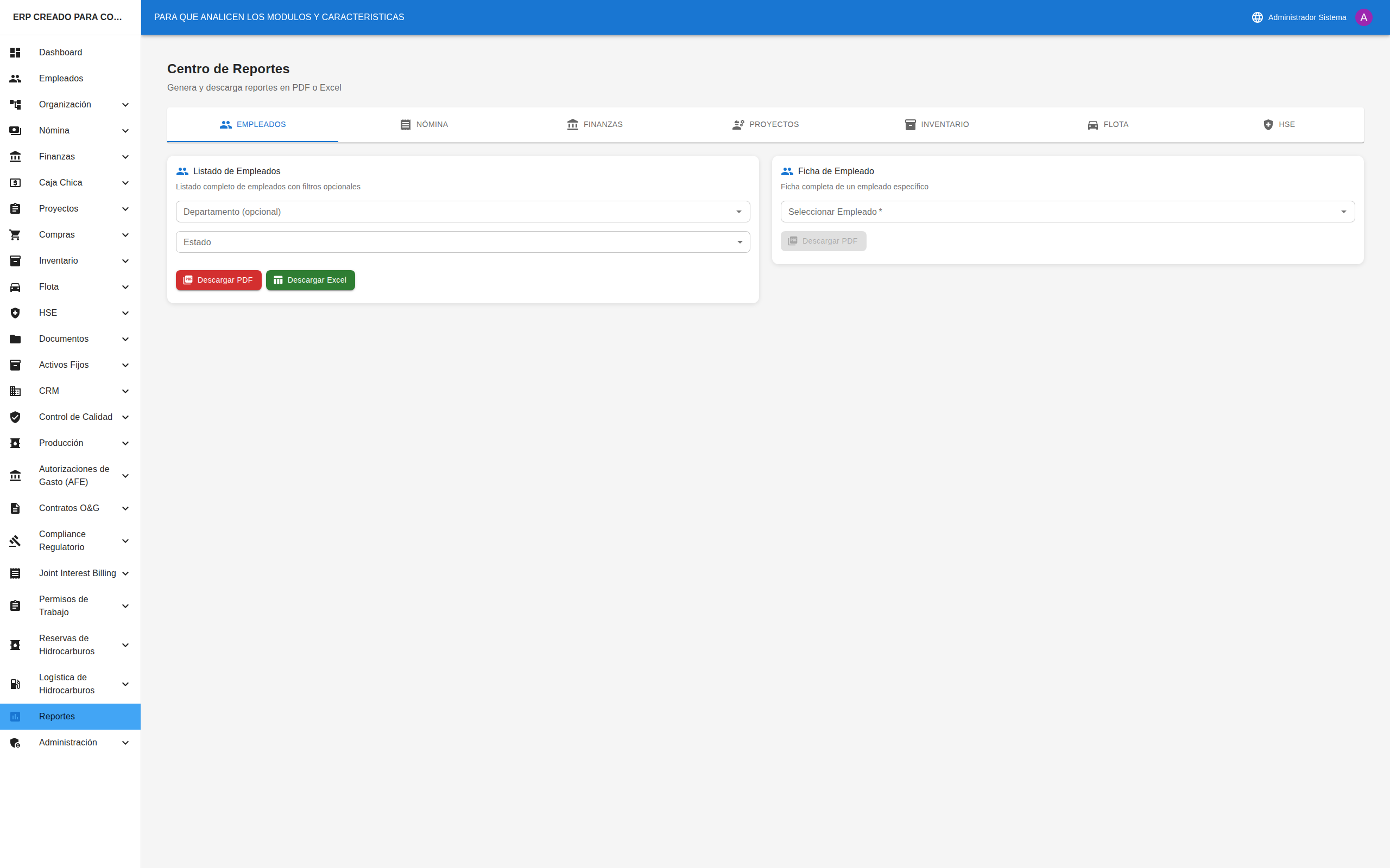 Reportes de Empleados