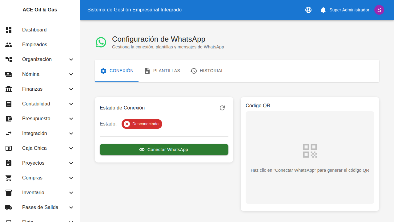 Configuración de WhatsApp